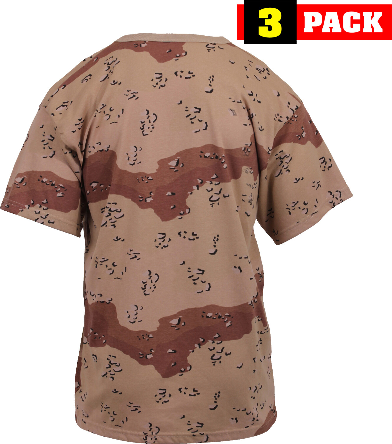 Desert Camo Six Color Army T-Shirts Tactical Military Short Sleeve Tees - 3 PACK gallery
