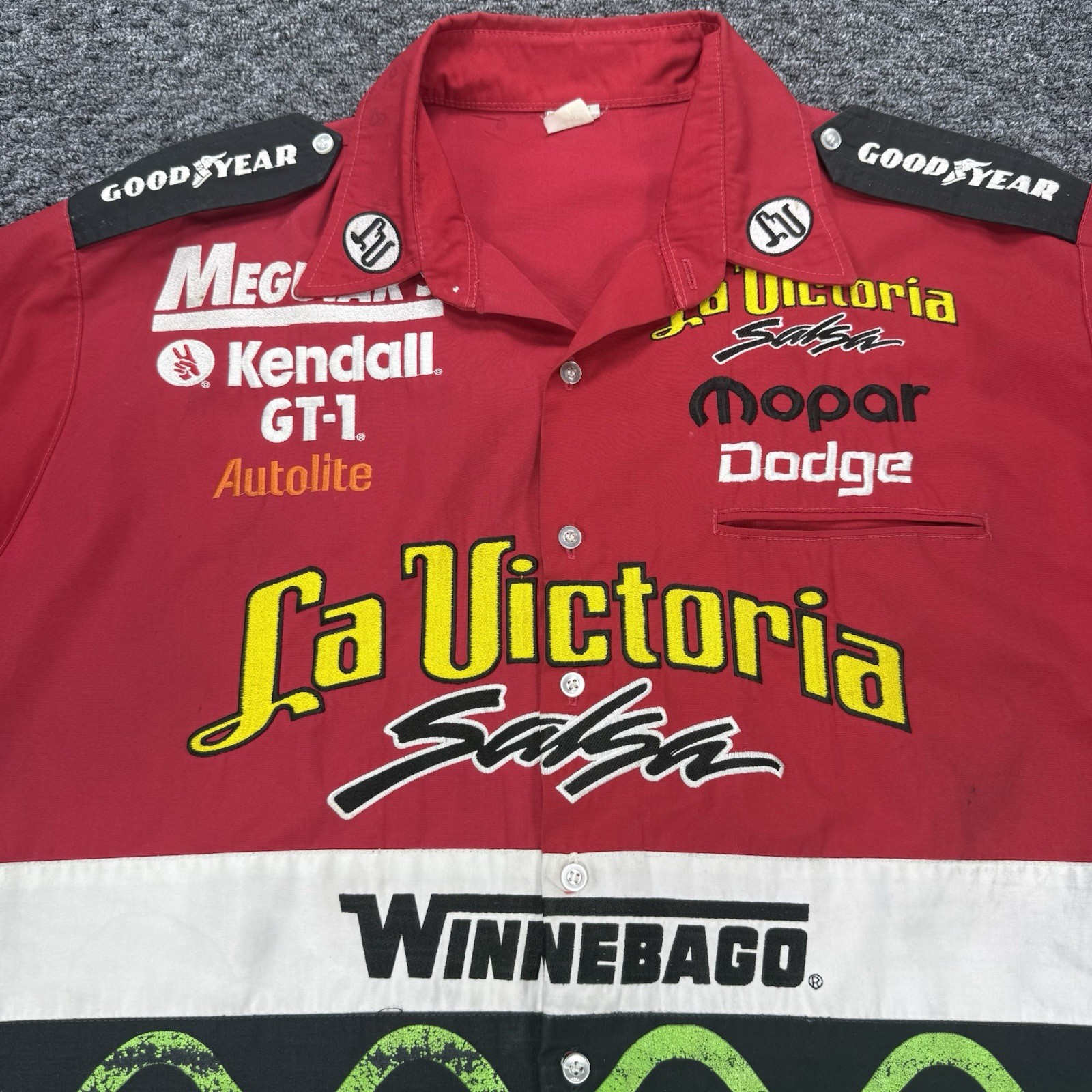 Vintage Drag Racing Shirt Mens Large Darrell Mike Gwynn Dunn Team Mopar Pit USA gallery