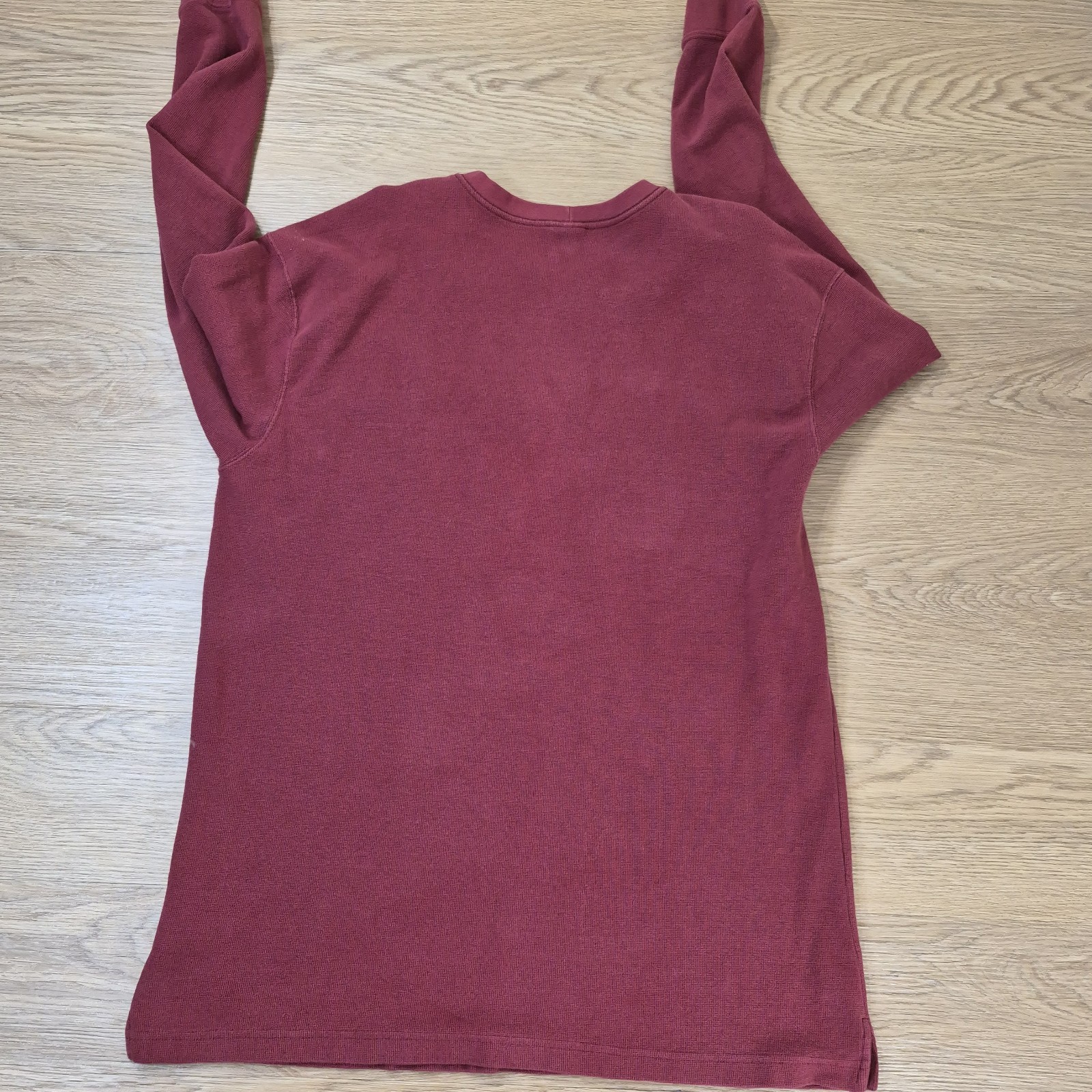 Carhartt Shirt Mens 2XL Thermal Red Waffle Knit Vintage Graphic Spellout Print gallery