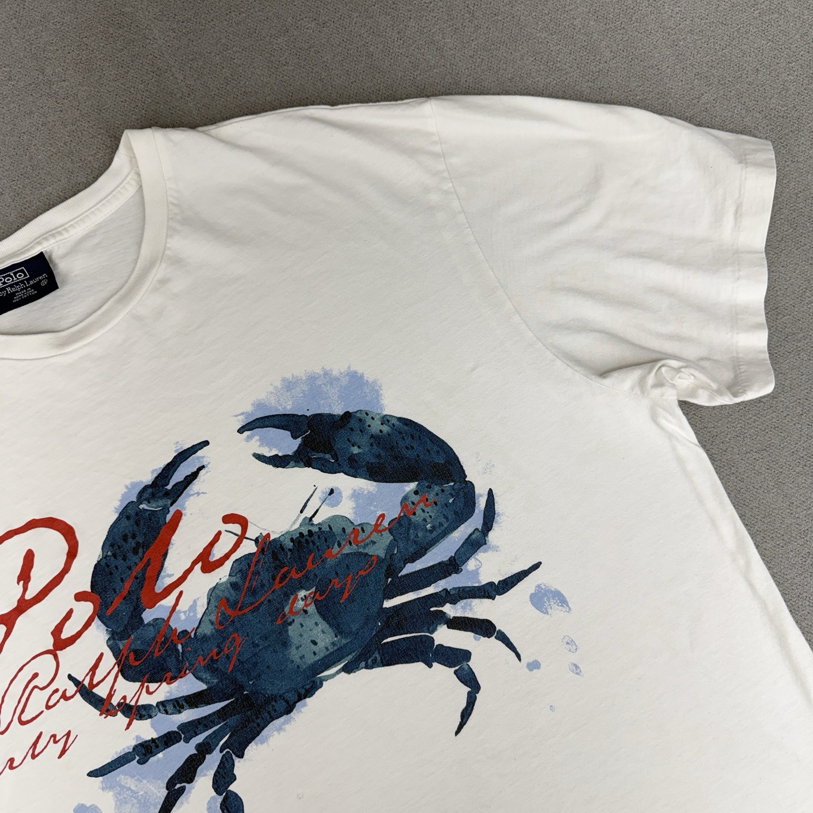 Vintage Polo Ralph Lauren Men’s XL Shirt Crab Print Sport RL 90’s Hong Kong Tee gallery