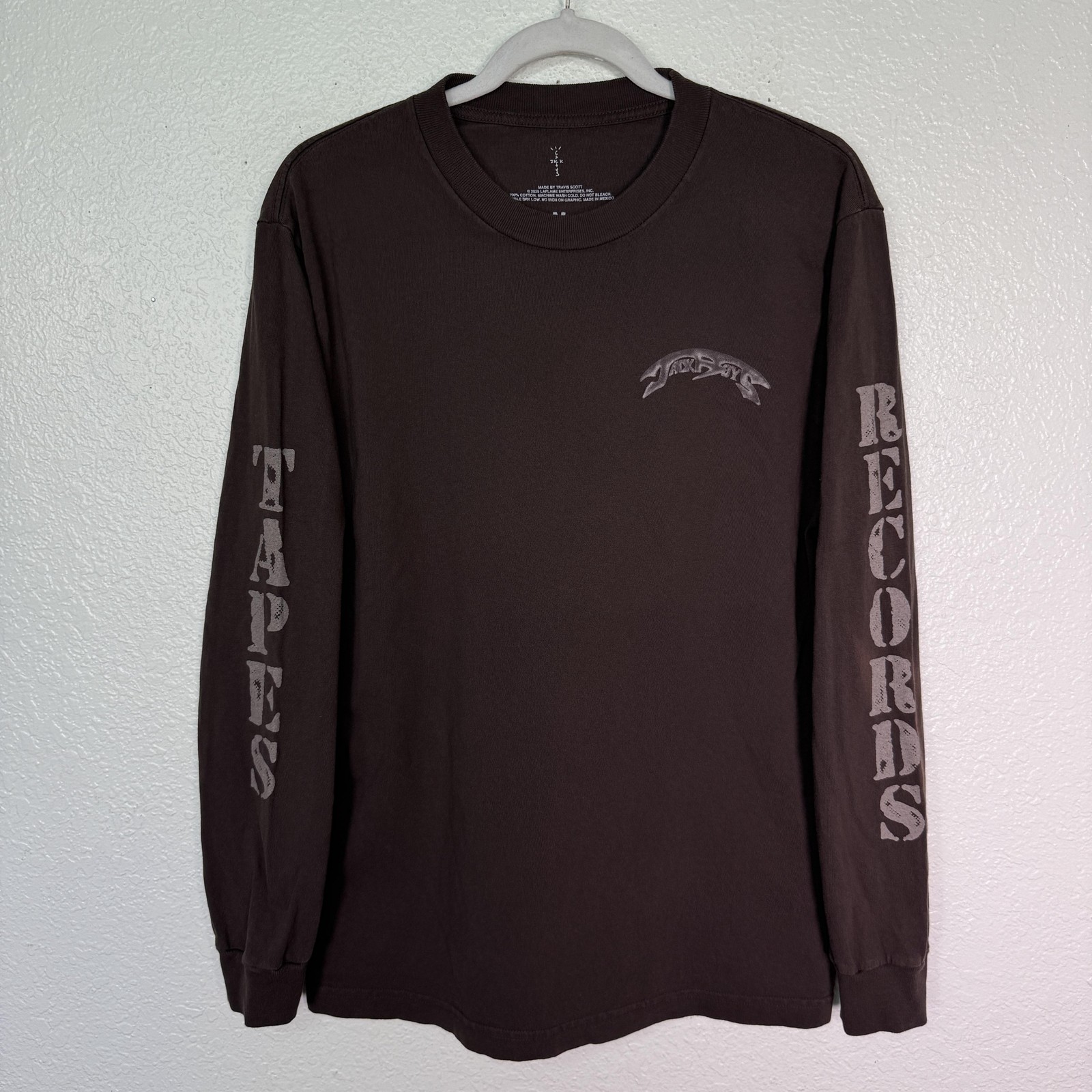 Travis Scott JackBoys 2 Shirt Mens Medium Cactus Jack Brown Long Sleeve Merch