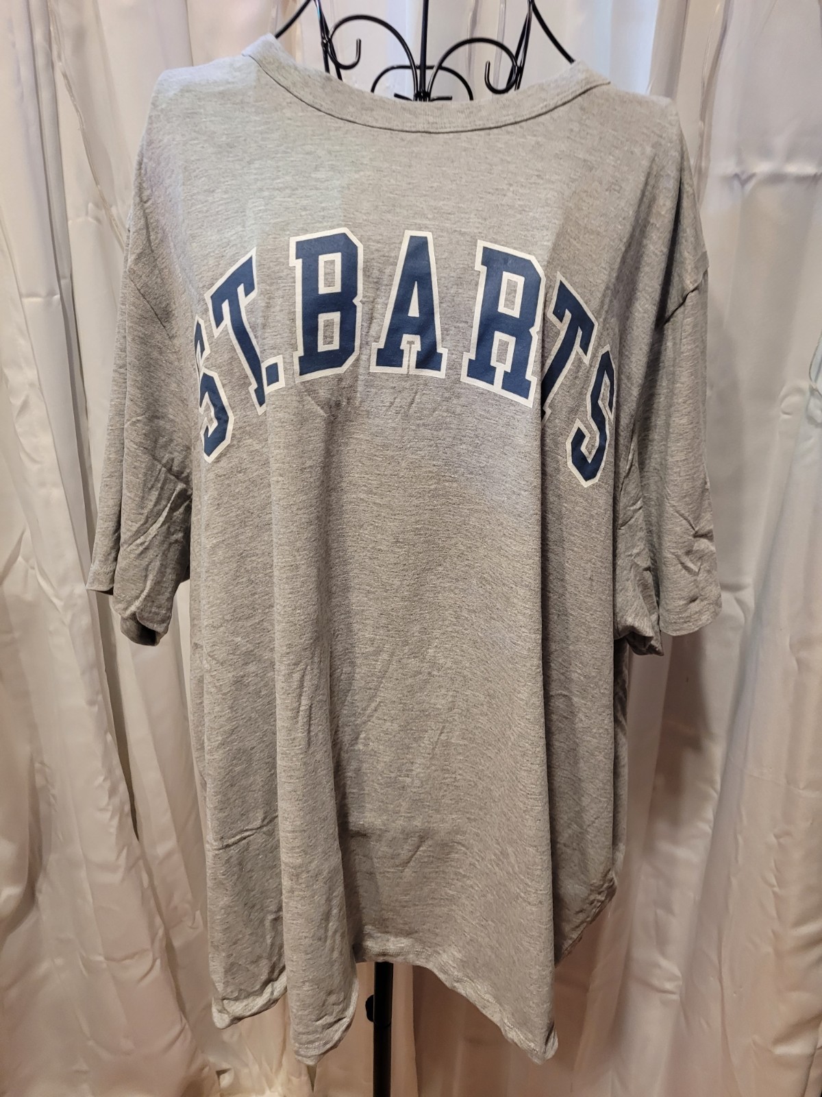 Zoe + Liv St. Barts Logo Graphic Gray Crew Neck Short Sleeve T-Shirt 3X