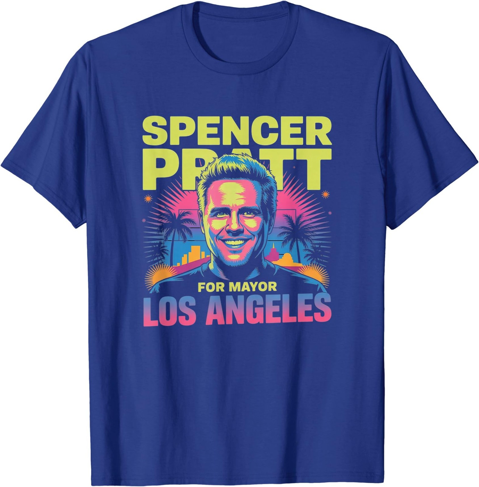 Spencer Pratt for LA Mayor California Humor Design T-Shirt gallery