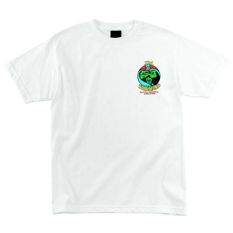 Santa Monica Airlines Jim Thiebaud VILLAIN JOKER Skateboard T Shirt WHITE gallery