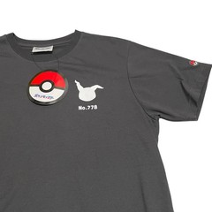 Pokemon Mimikyu T-shirt Chenille Embroidery Gray Japan Exclusive New NWT