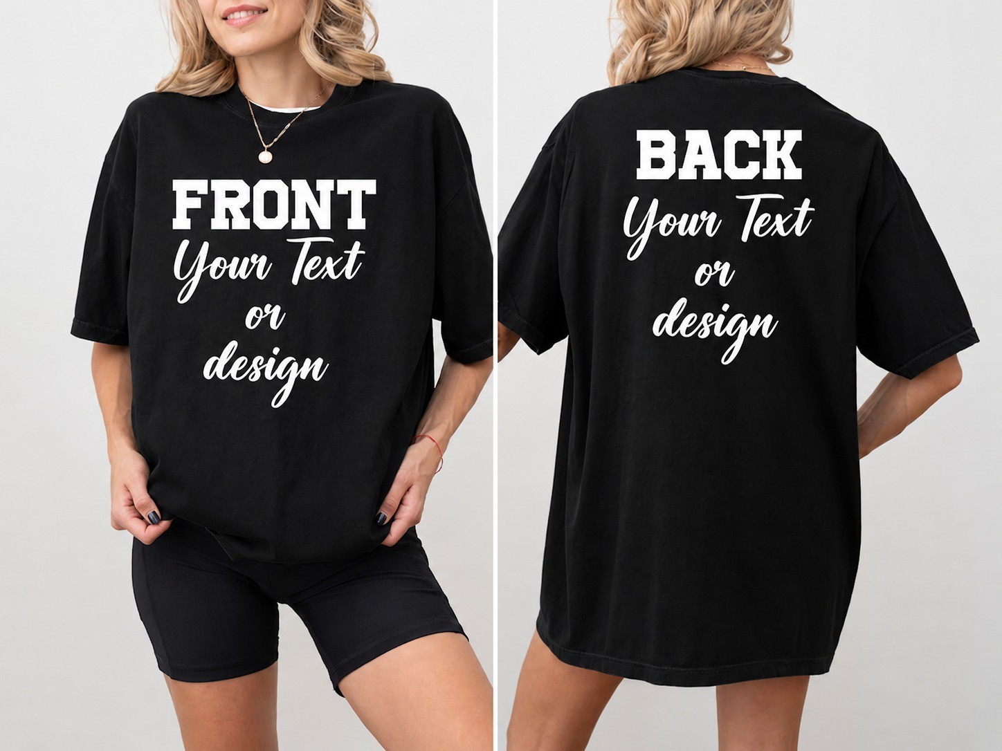Personalized Front And Back Shirt, Customized Inspired Text Tee gallery