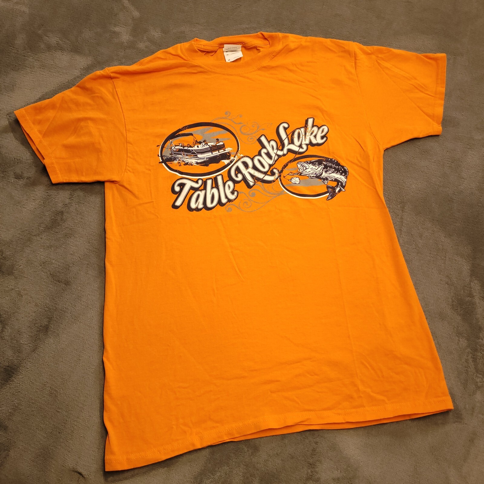 Table Rock Lake Ozarks Big Bass Largemouth Medium Logo Fishing Shirt Boating MO
