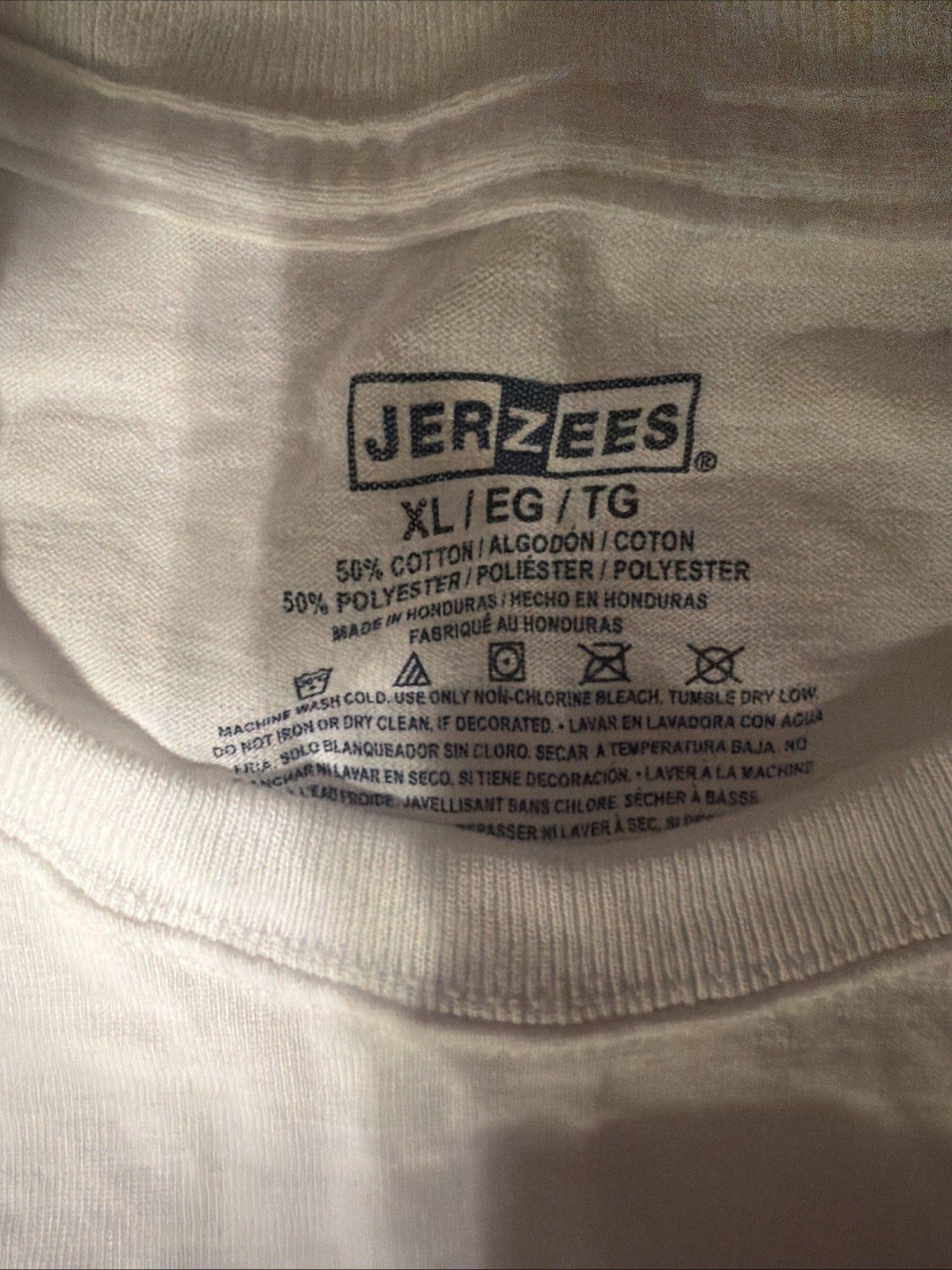 NWOT Hanes Gildan Russell Mixed Lot Set Of 3 WHITE T-Shirt V & Crew All Size XL gallery