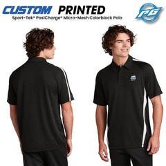 Sport-Tek PosiCharge Micro-Mesh Colorblock Polo Custom Printed For Him ST685
