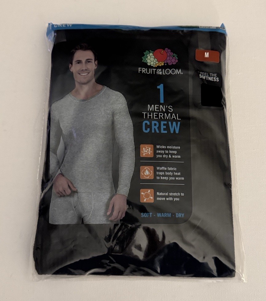 Black Thermal Shirt Mens Medium