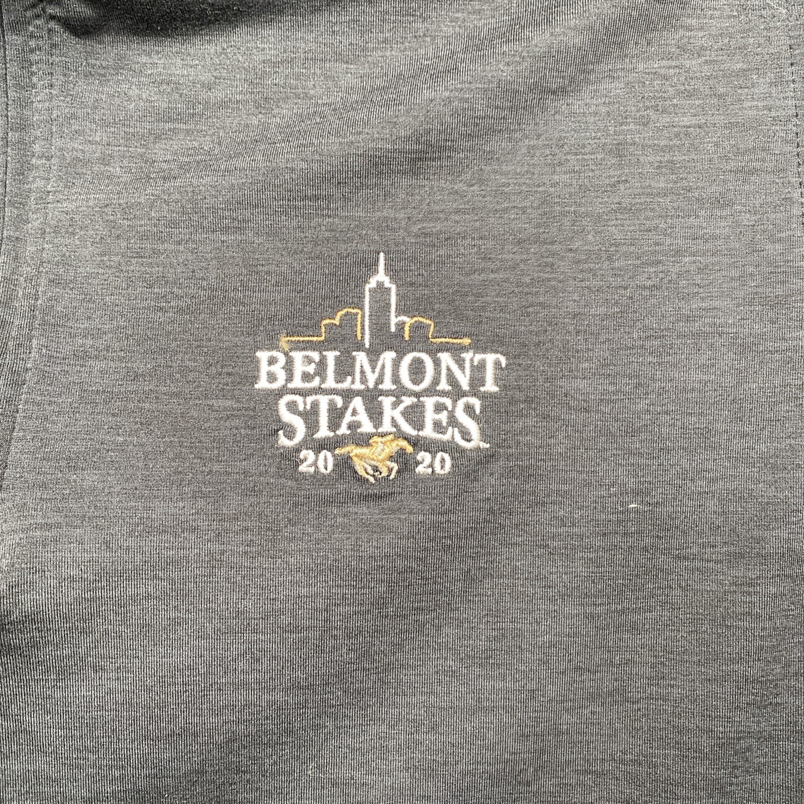 Vansport 1/4 Zip Shirt Mens Small Dark Gray Long Sleeve Belmont Stakes 2020 gallery