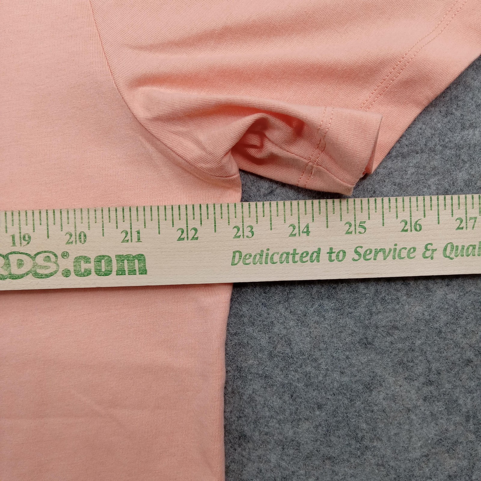 St Johns Bay Shirt Mens Large Peach Short Sleeve Crewneck Soft Cotton Blend gallery