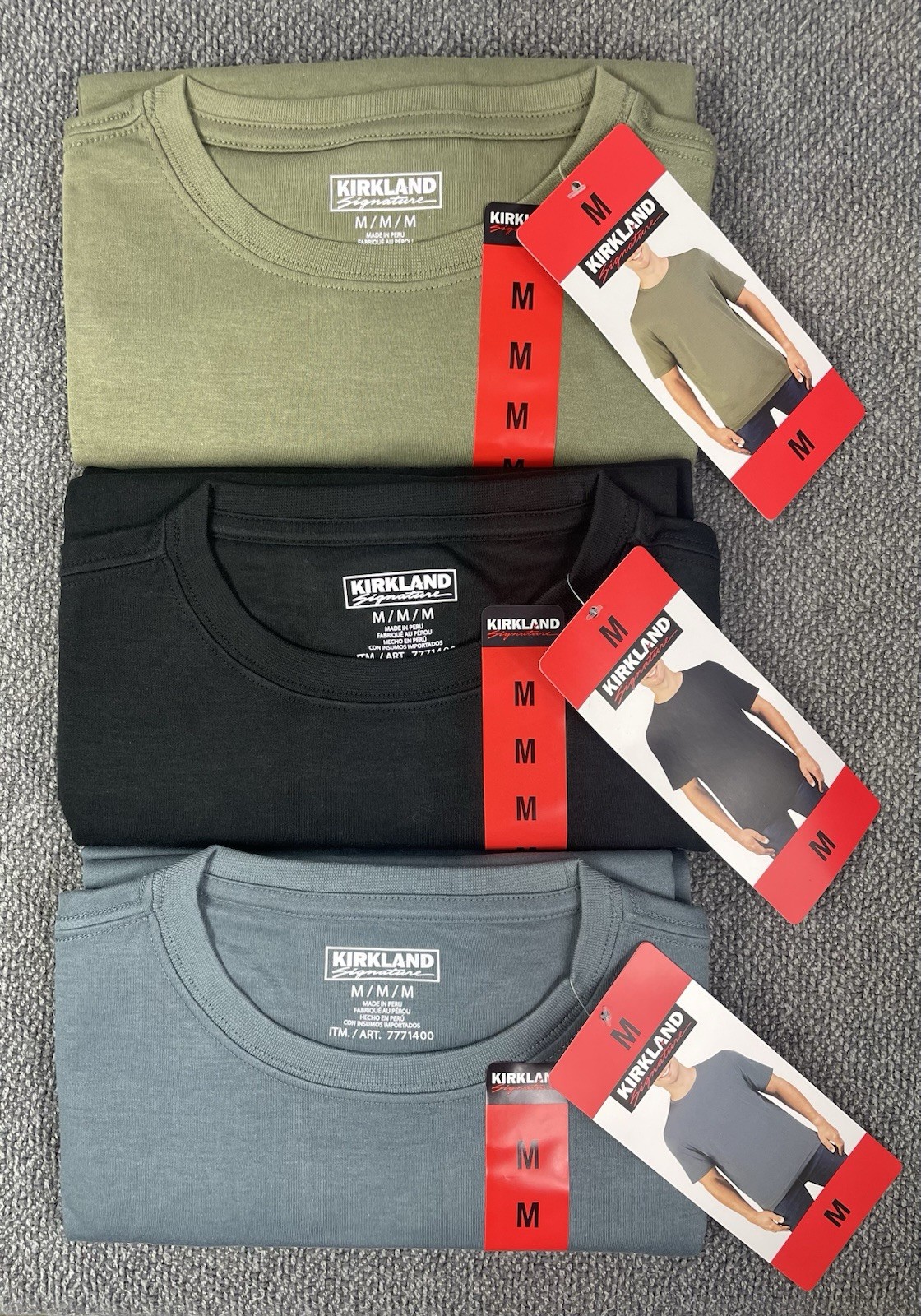 Kirkland Signature Men's 100% Pima Tee Pick Your Size & Color NWT gallery
