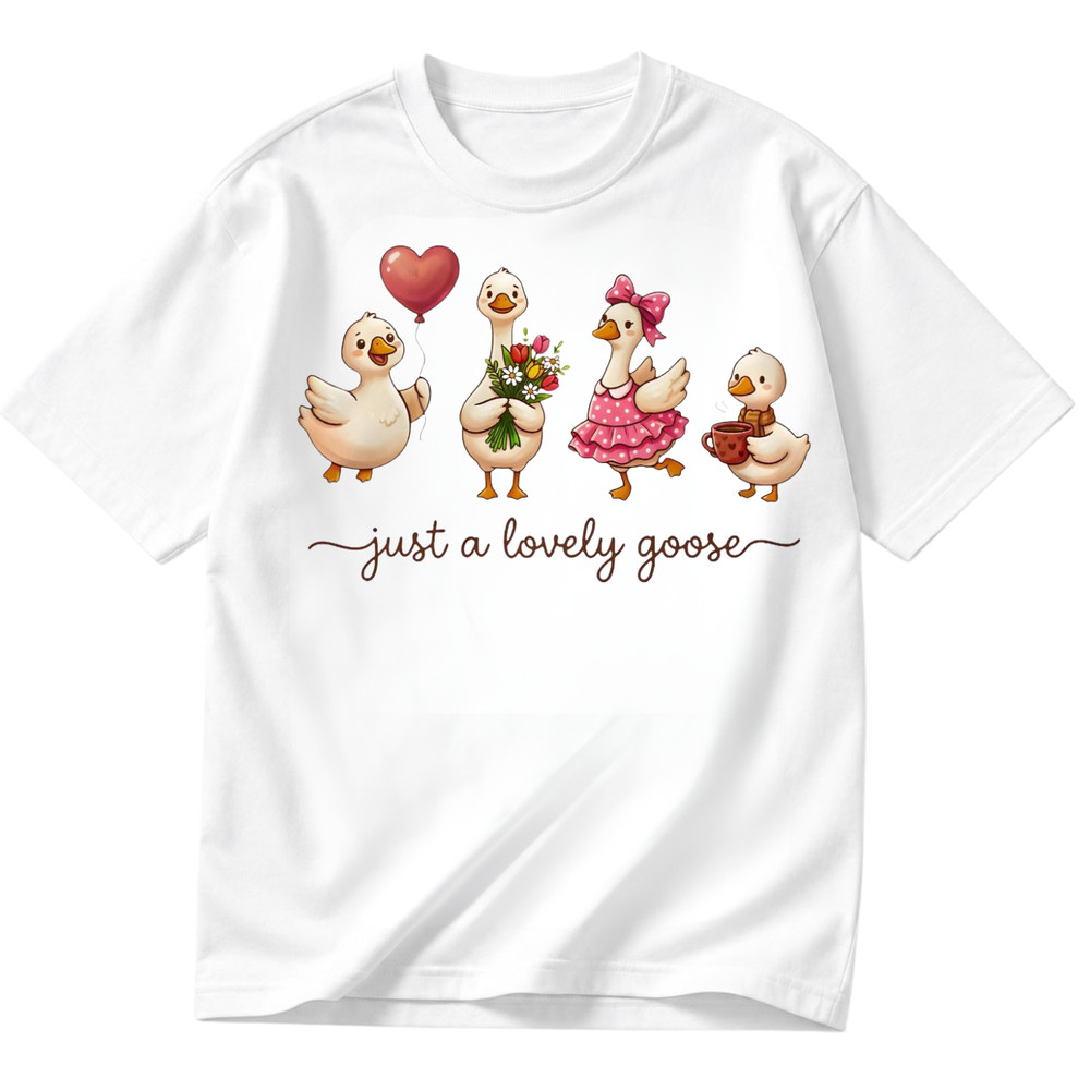 Summer Goose Gift Funny Beach Vacation Goose Graphic T Shirt Unisex Tee S-5XL