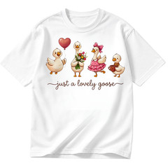 Summer Goose Gift Funny Beach Vacation Goose Graphic T Shirt Unisex Tee S-5XL
