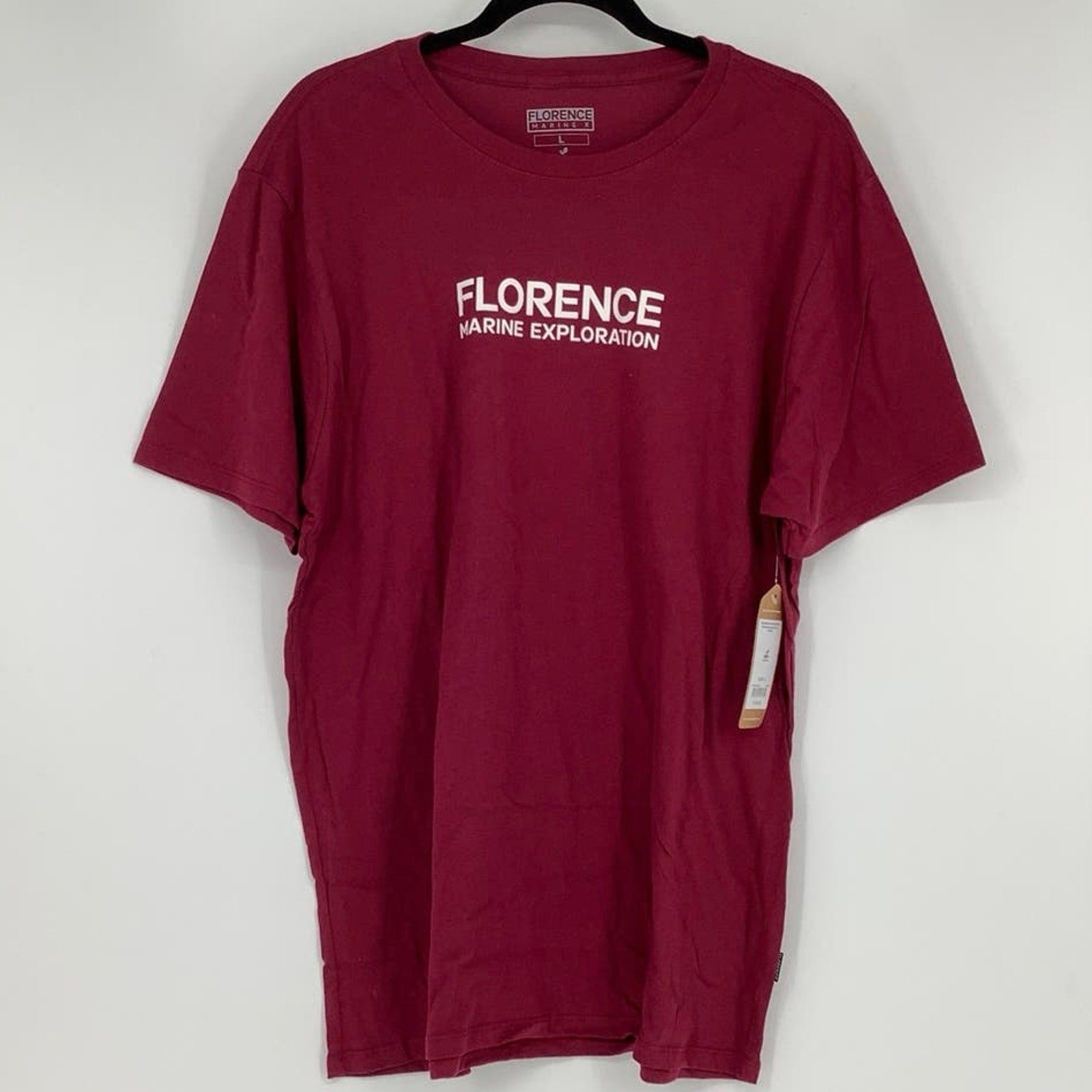 NEW! Florence Marine X Men's Large Marine Exploration Maroon T-Shirt M14-1 gallery