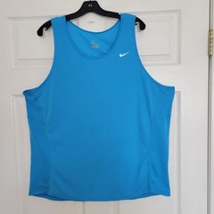 Nike Dri-Fit Miler Light Blue Mesh Running Tank-Top Size XXL
