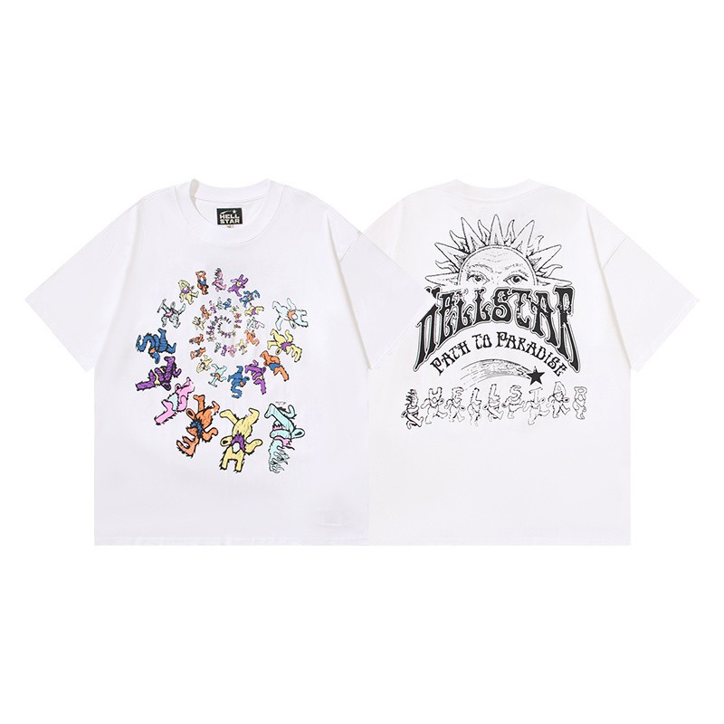 Hellstar Loose Fit High Street Trendy Sports T Shirt for Men and Women gallery