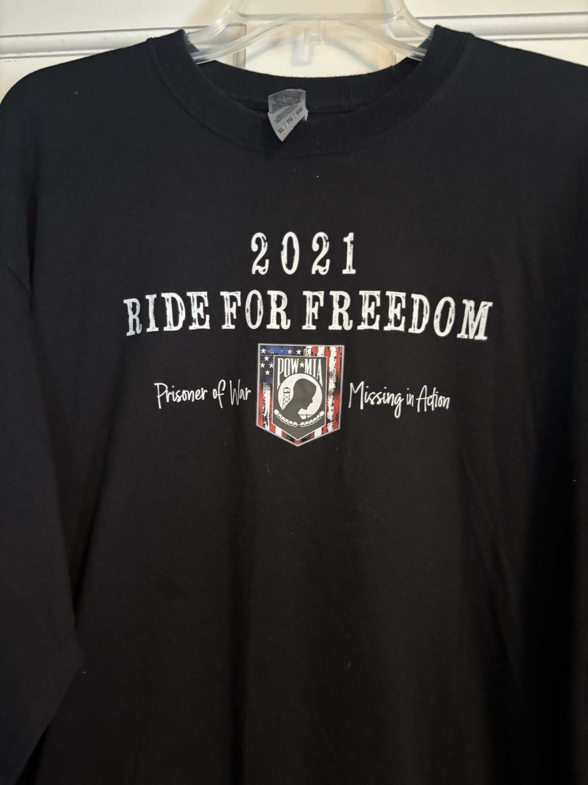 2021 POW/MIA Ride For Freedom long Sleeve T-Shirt Size XL. 50/50 Cotton/poly.EUC gallery