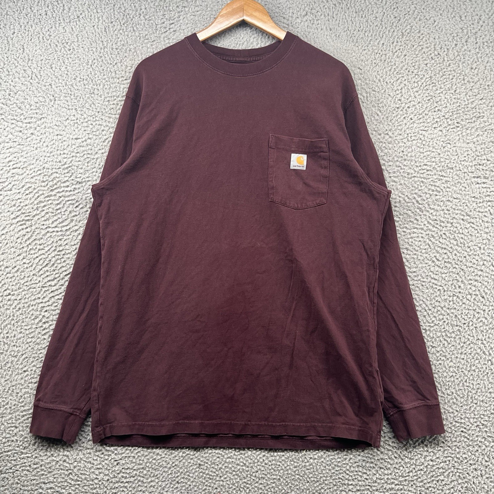 Carhartt Shirt Mens Large Tall LT Red Pocket T Relaxed Loose Long Sleeve Crew gallery