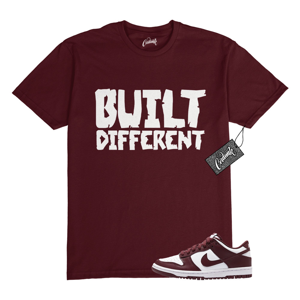 Dunk Team Red White Low Maroon Burgundy T Shirt Match BUILT
