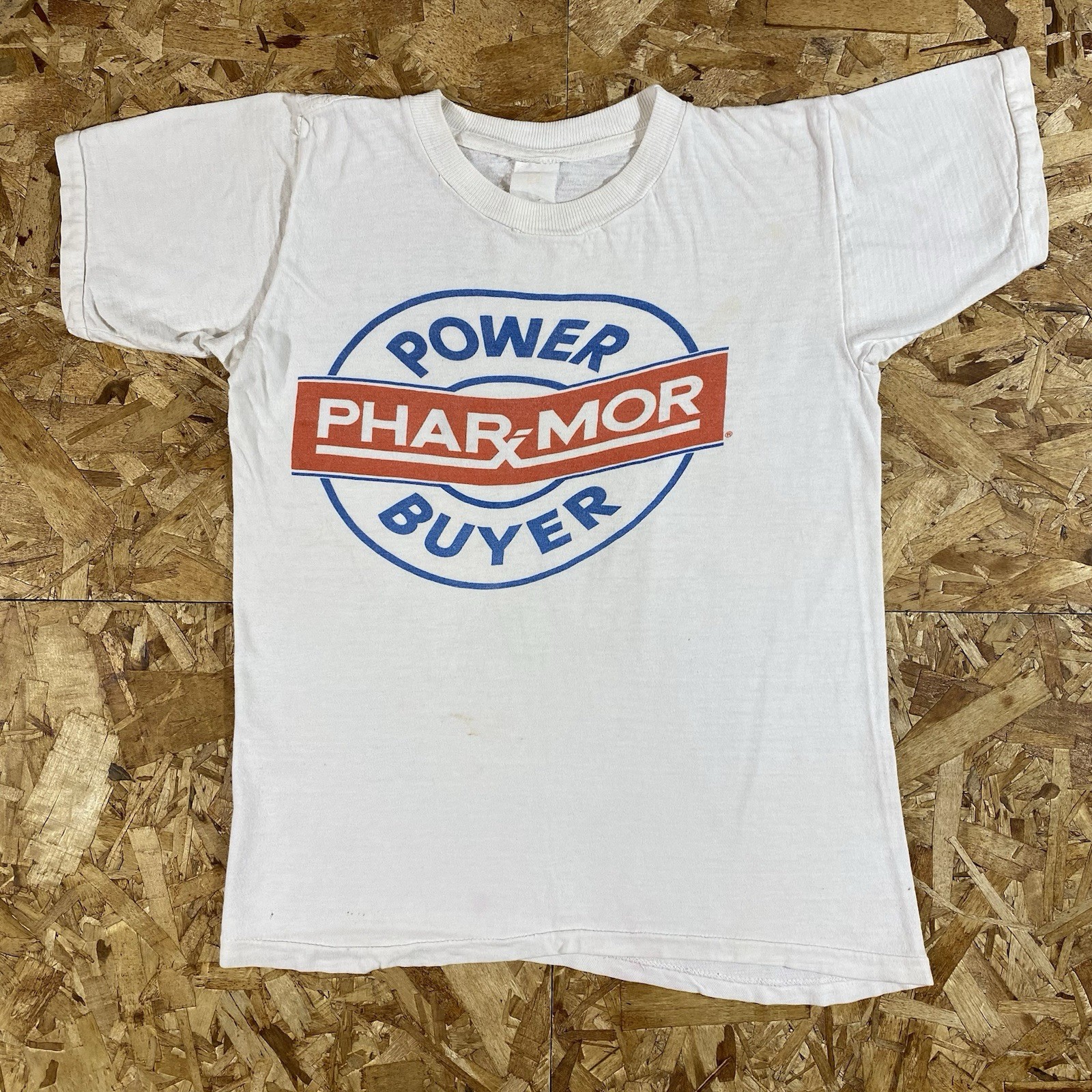 Vintage 80s Power Buyer Pharmor Single Stitch Shirt Shirt Size Small gallery