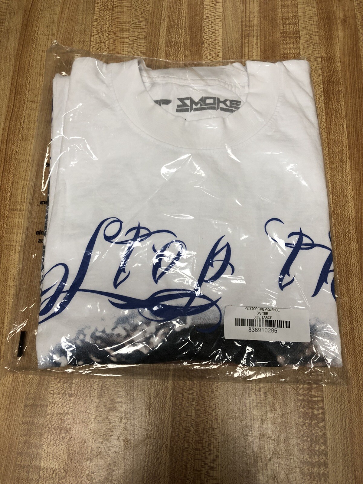 Pop Smoke C/O Virgil Abloh “Stop The Violence” T-Shirt (White/Large)