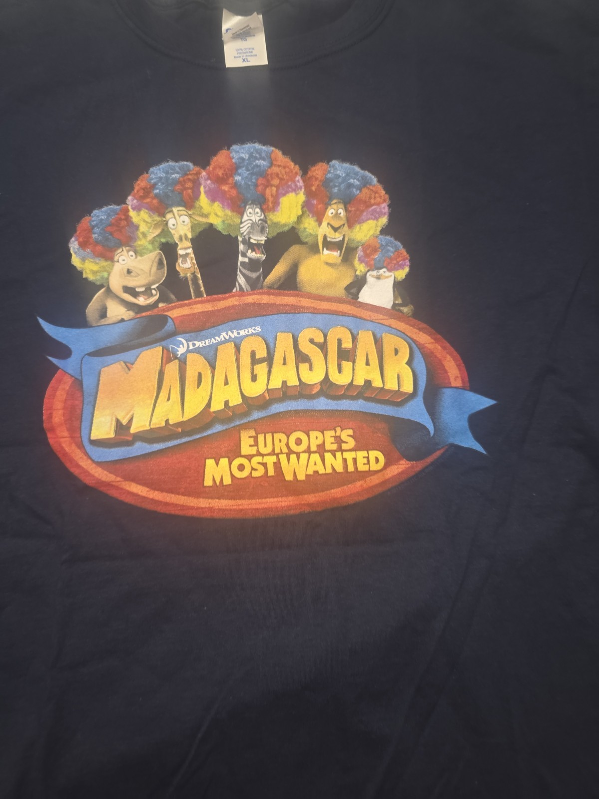 Men’s Vintage T-Shirt: Madagascar Europes Most Wanted Movie Dreamworks Size XL gallery