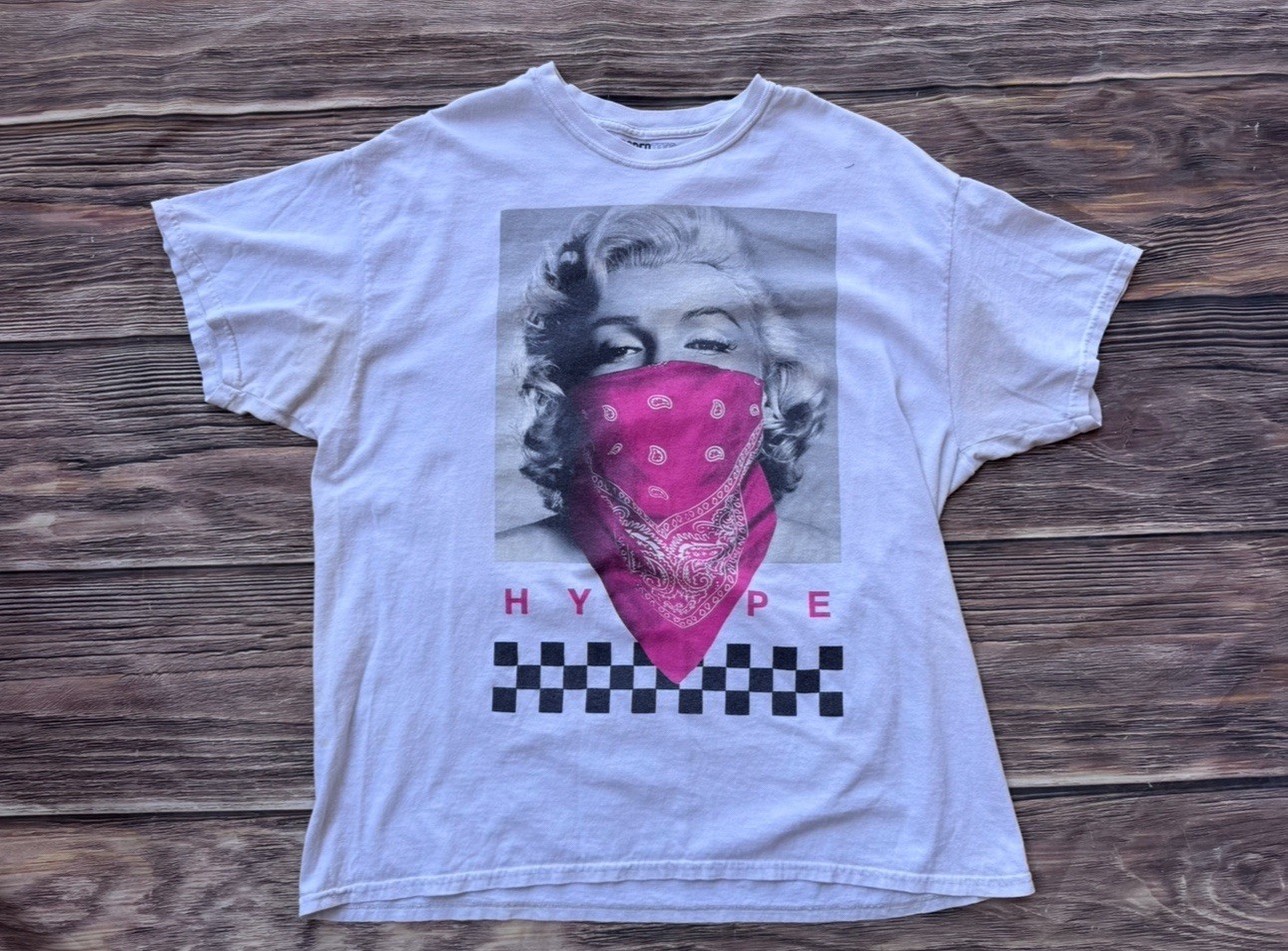 GUC Proper Tees Distressed Graphic T-Shirt Sz L Vintage Style Cotton FREE SHIPPI
