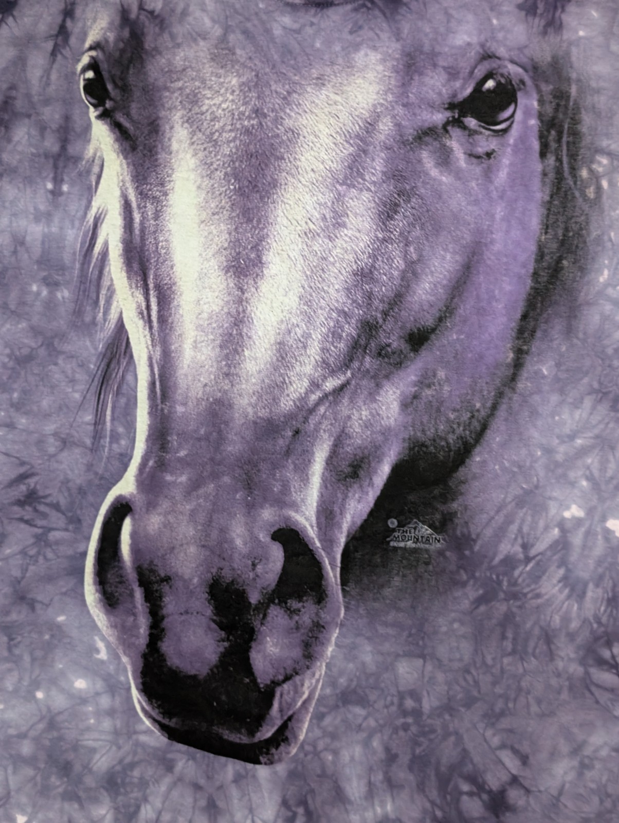 The Mountain Mens T-shirt Purple Face Of A Horse QuailHollow Tag XL #3923 NWOT gallery