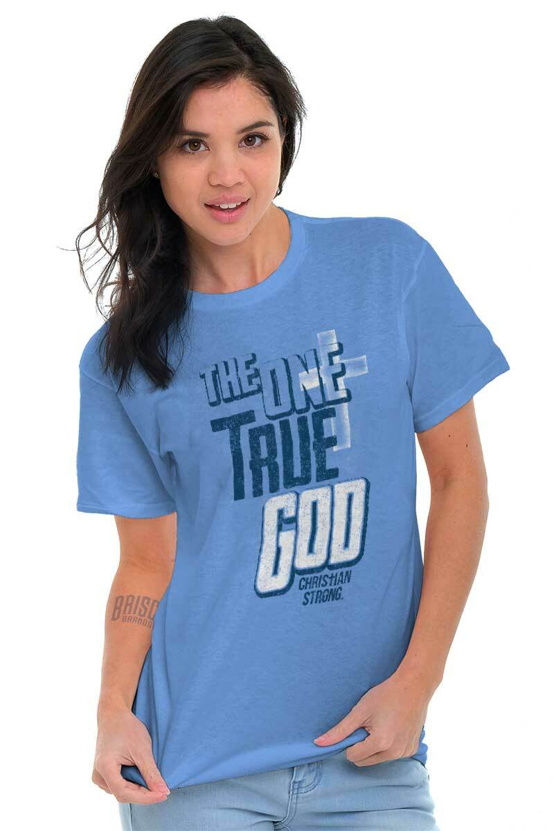One True God Christian Cross Jesus Religious Womens or Mens Crewneck T Shirt Tee gallery