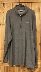 Columbia Men’s Sz 2XTall 1/4 Zip Pullover Lightweight LS Shirt Gray K-832