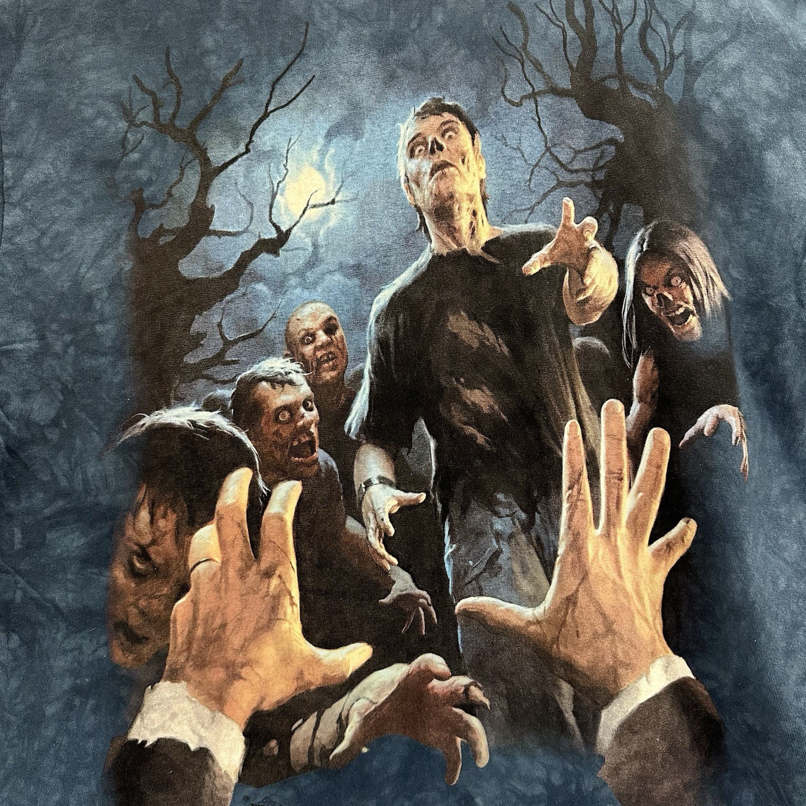 Last Breath Zombies Short Sleeve Heavy Duty The Mountain Liquid Blue T Shirt XL gallery
