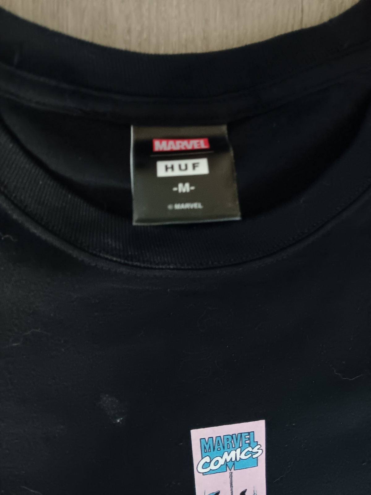 Marvel x HUF Designs Spider-Man Black Suit Graphic Tee – Black, Vintage Comic gallery