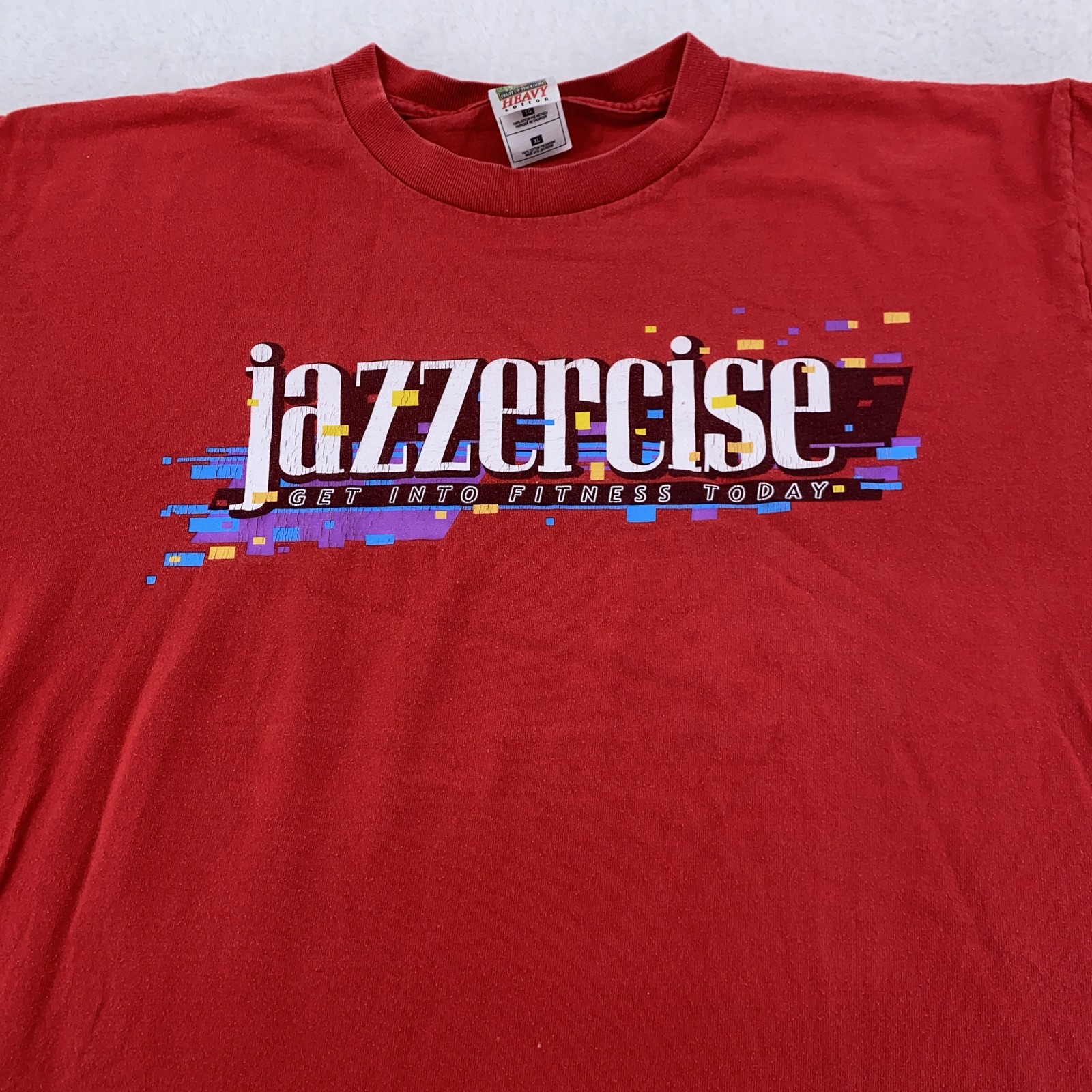 Vintage 90s Jazzercise Get Into Fitness Today Shirt Mens L/XL Gym Exercise Tee