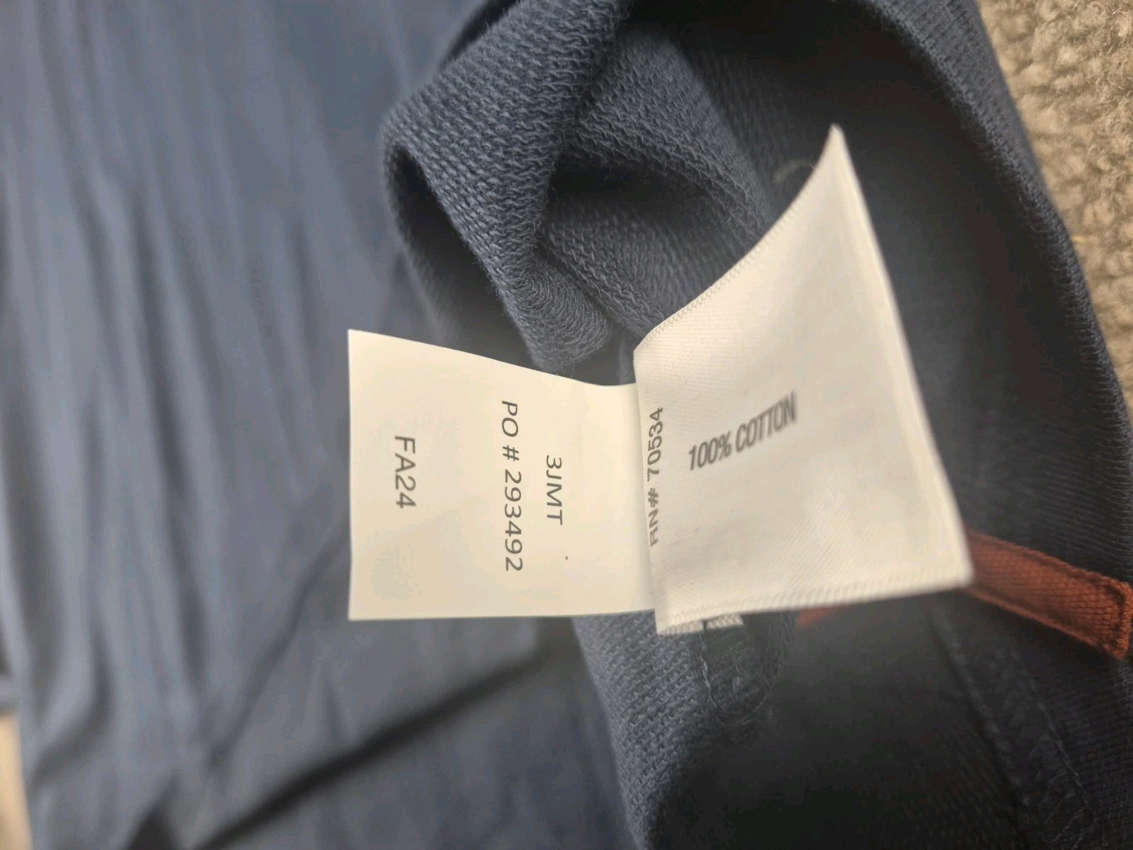 Orvis Midweight T-shirt Men Sz XXL Dark Navy/Peach Long Sleeves Cotton Pocket gallery