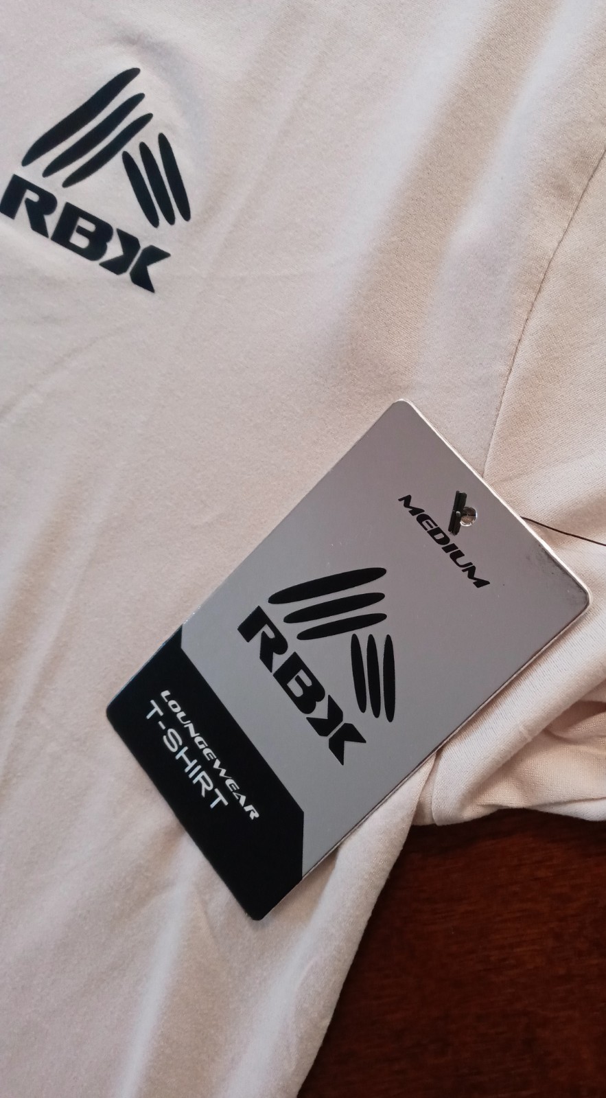 RBX Men's Crew Neck T-shirt Short Sleeve Size MED Ivory Color Casual Active Wear gallery