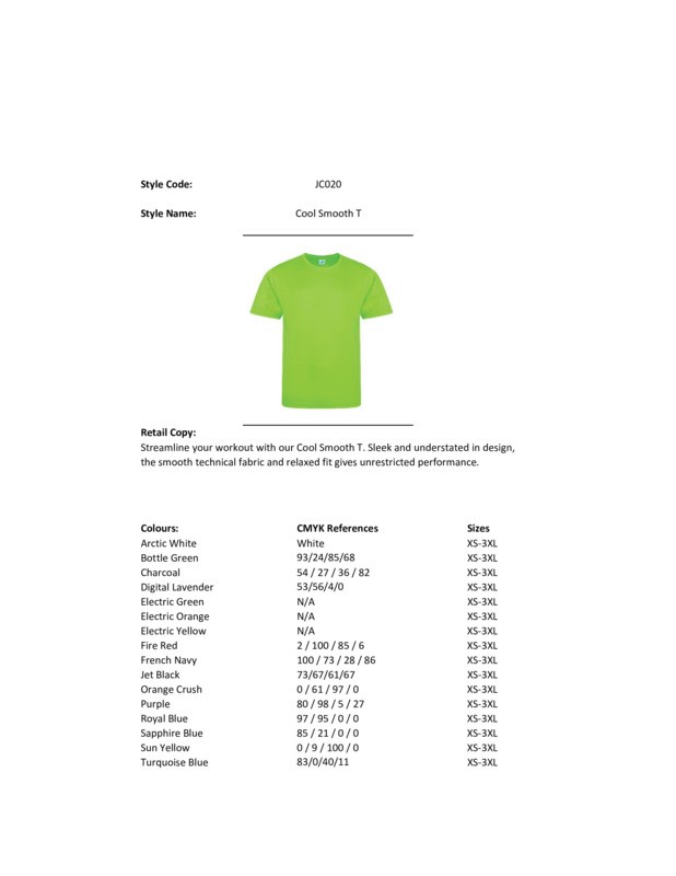 AWDis Just Cool Smooth T-Shirt - Men's Polyester Gym/Summer/Sports/Running Tee gallery