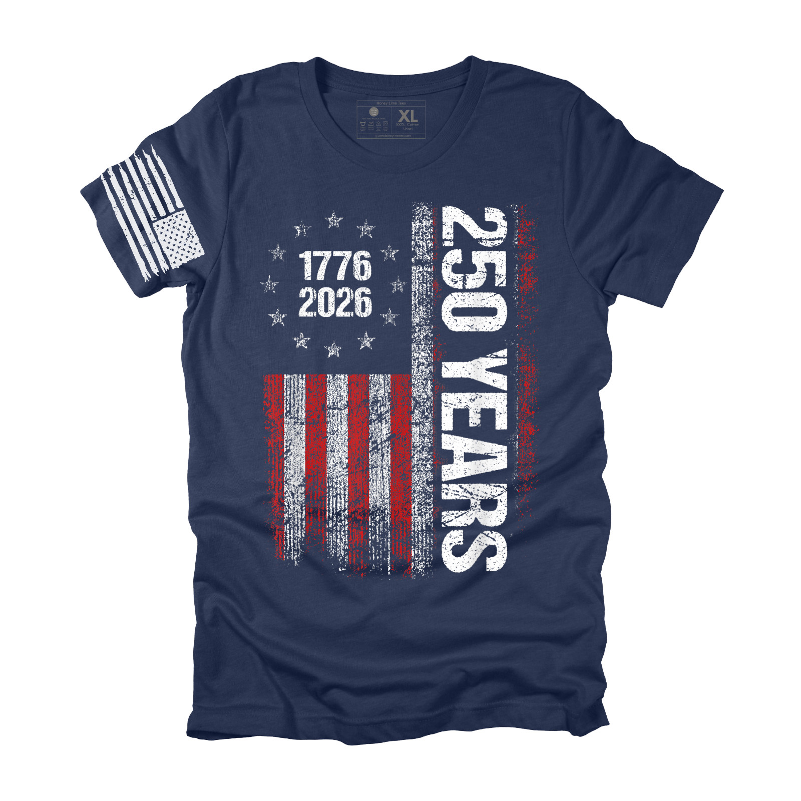 USA Distressed 250 Years America Flag Men T Shirt Patriotic American Tee XS-3XL gallery