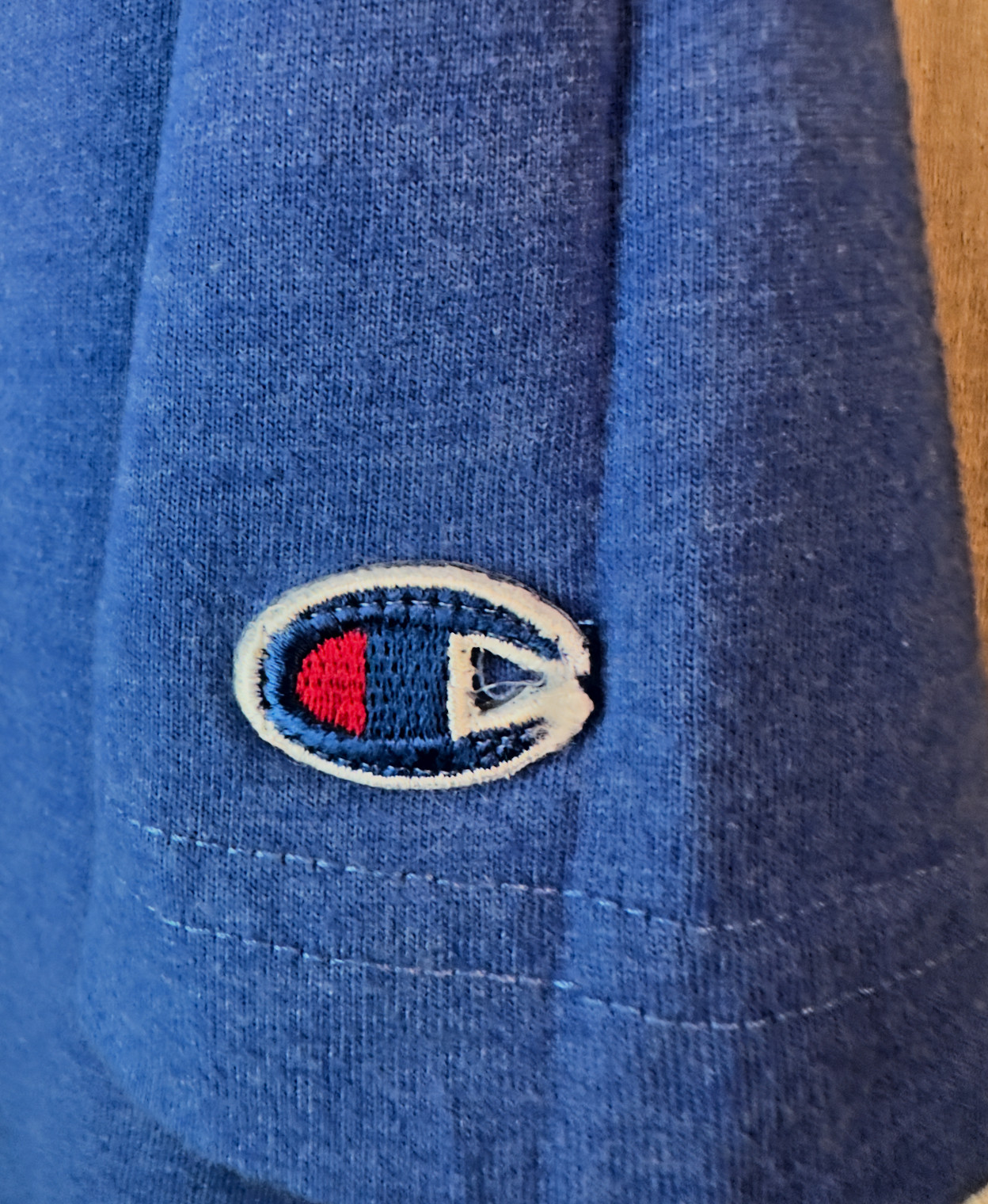 Champion Heather Blue Script Logo Graphic T-Shirt Mens Medium Y2K Retro 2000s gallery