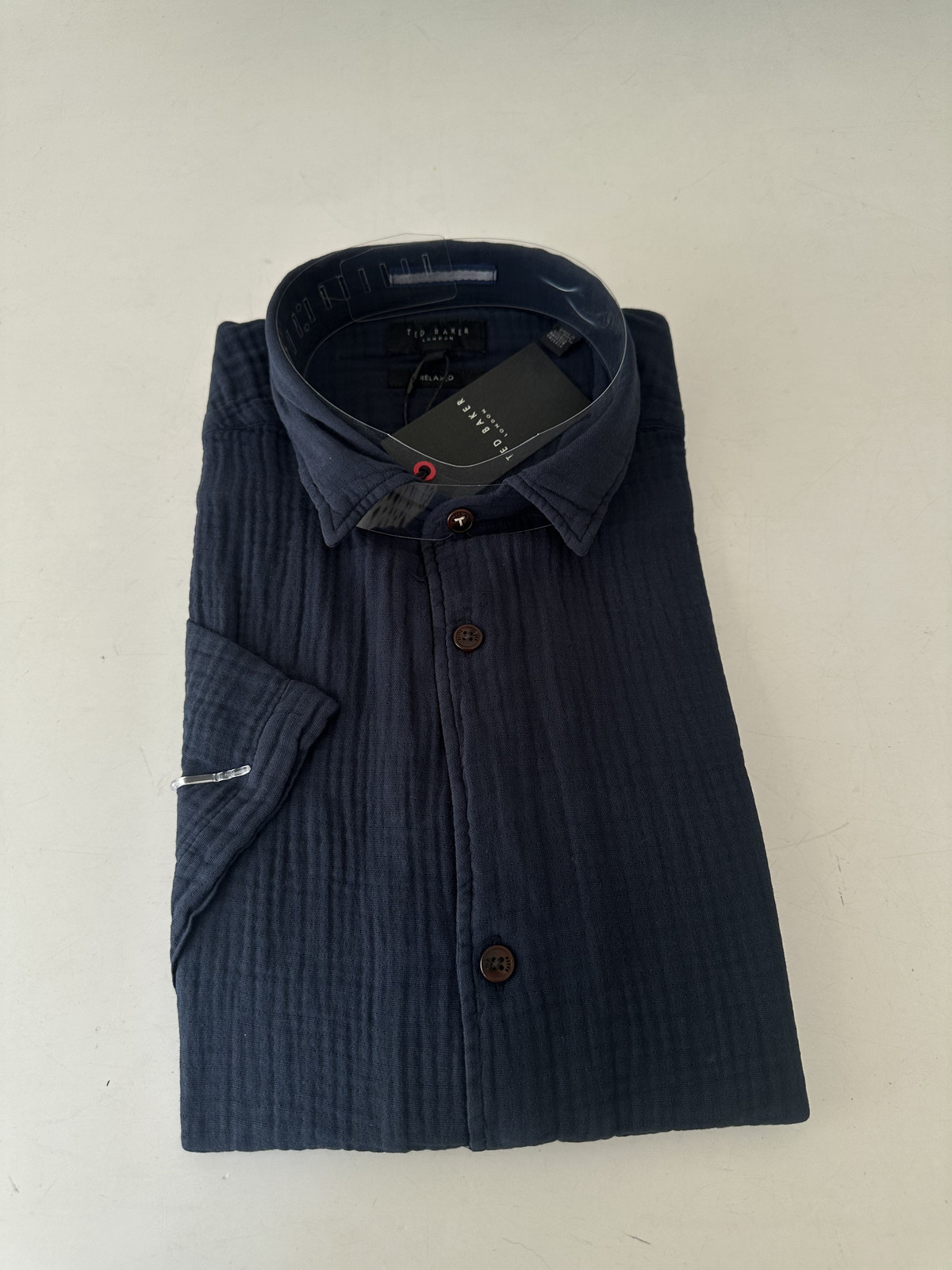 TED BAKER POLO SHIRT DIGMER Mens Textured Soft Fabric NEW Navy Summer S M XL 2XL gallery