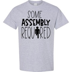 Inktastic Some Assembly Required Right Leg Amputee T-Shirt Prosthetic Survivor