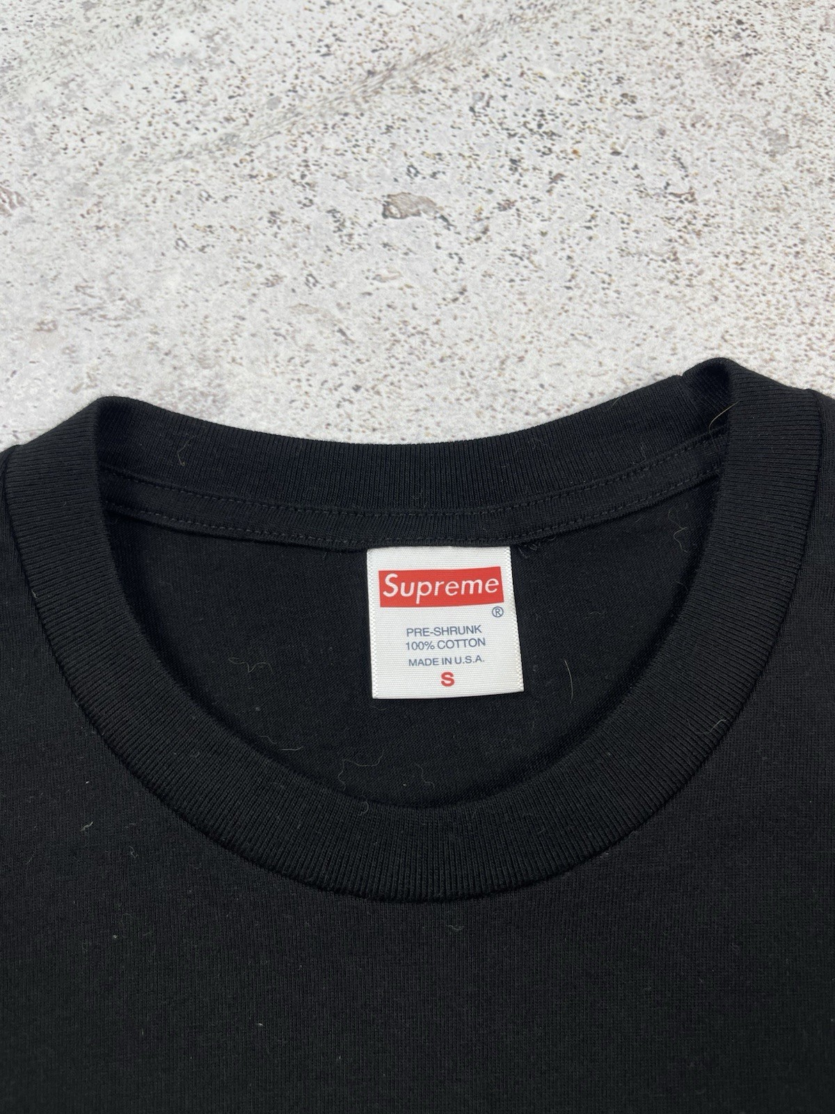Supreme Cross Box Logo Black Tee Shirt AW20 Made in USA Men Size S gallery