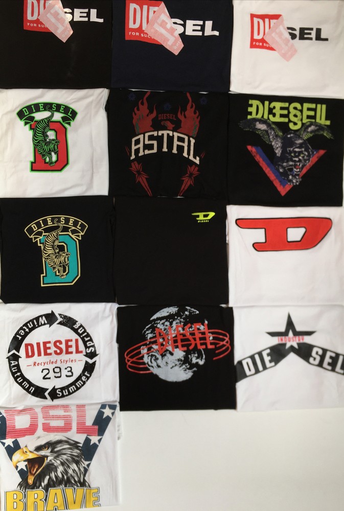 NWT DIESEL Men’s New assorted Short Sleeve T-Shirts; Sizes S, M, L, XL, 2XL
