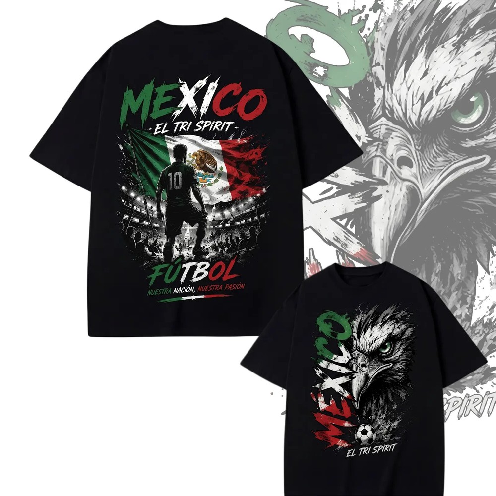 Green White Red Eagle Spirit Graphic Tshirt, Hoodie, Futbol Fan Streetwear Top