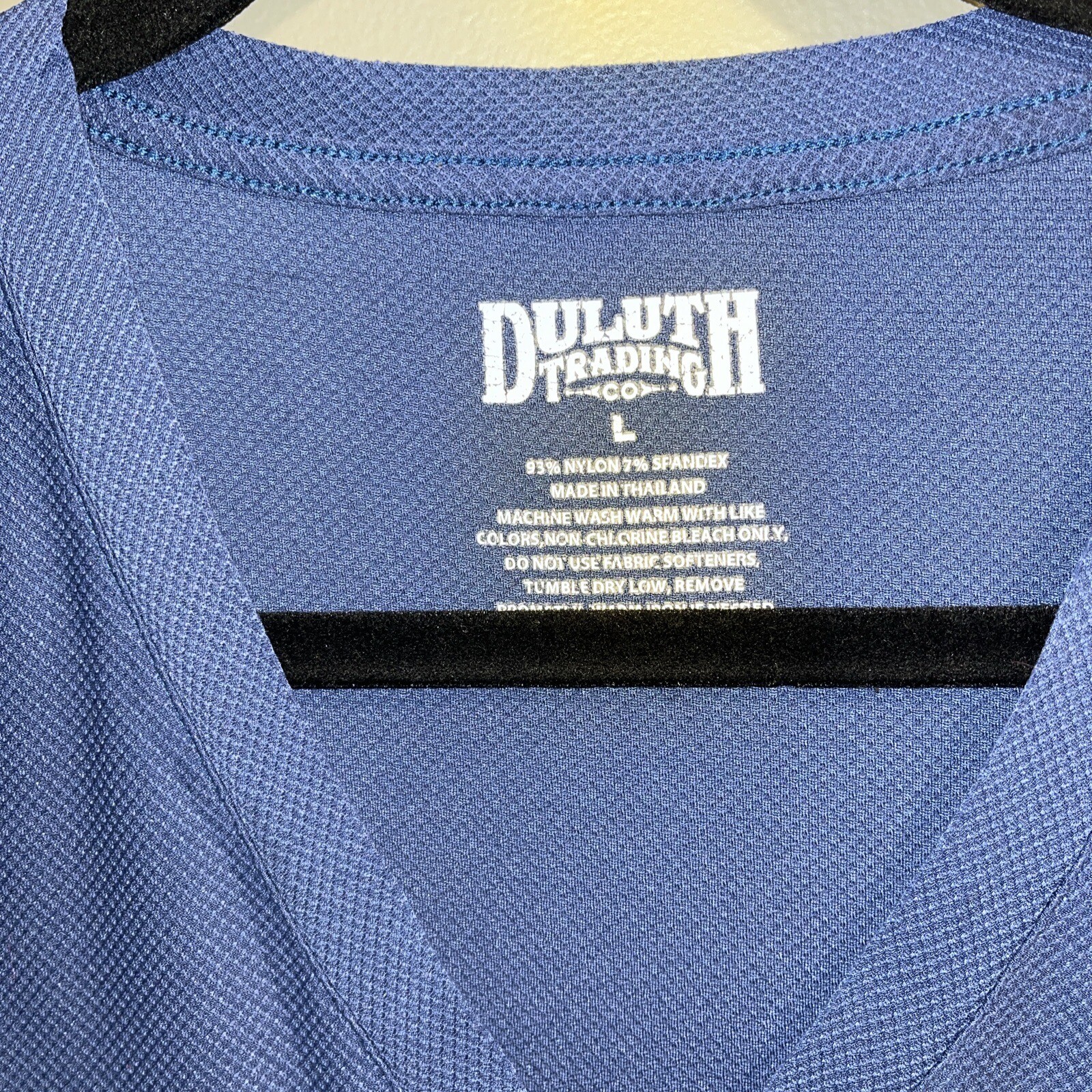 Duluth Trading Co T-Shirt Mens L Blue V-Neck Nylon/Spandex Short Sleeve gallery