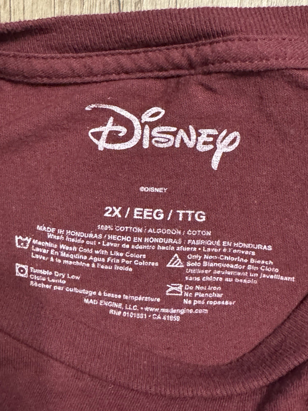 Disney Aladdin Abu Can I Have A Bite? T-Shirt Size 2X Maroon Red gallery