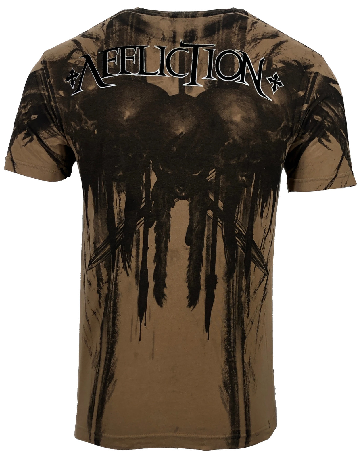AFFLICTION Men's T-Shirt DARK NIGHT Biker Skulls Tattoo MMA S-5XL gallery