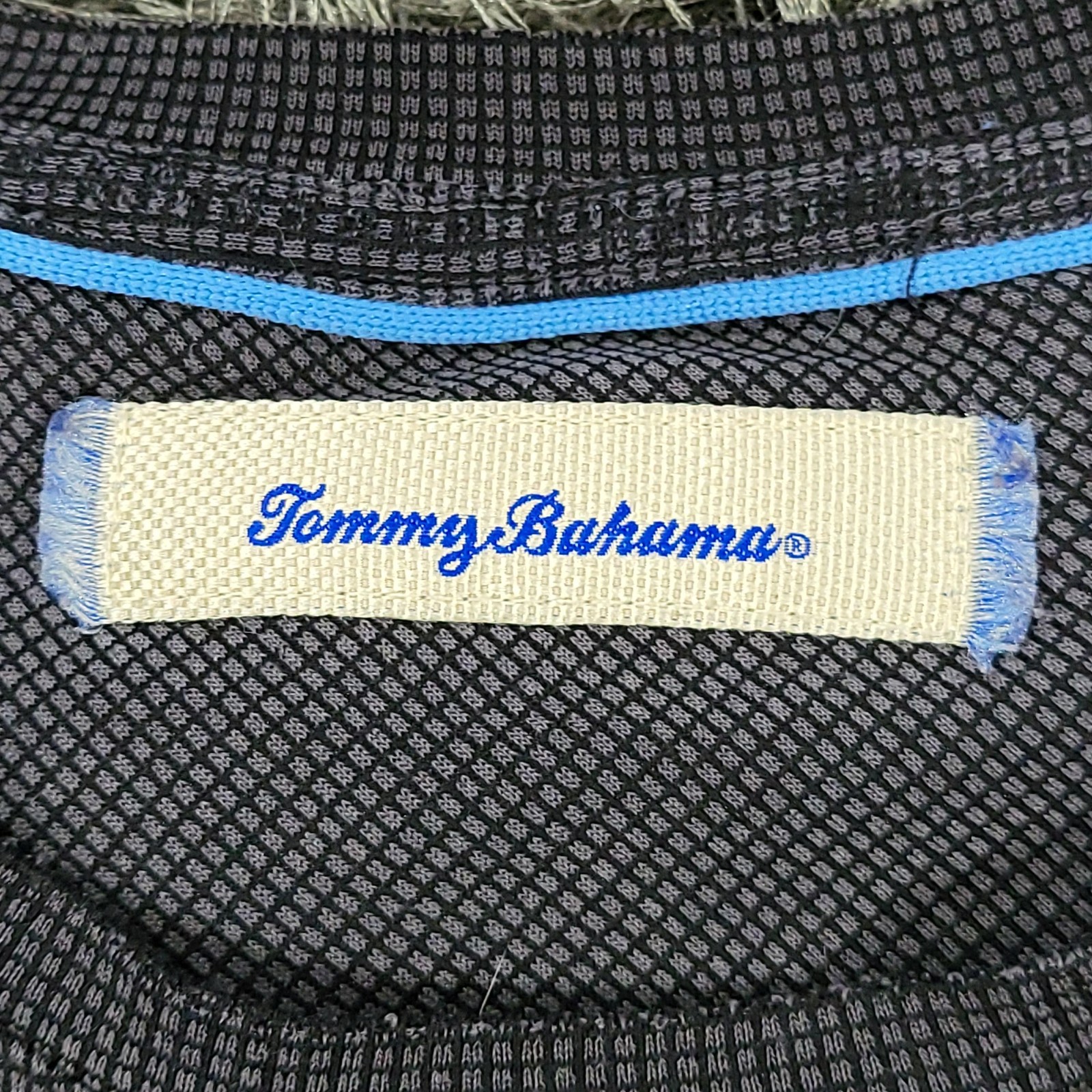 Tommy Bahama Shirt Mens Medium Gray Check Tee Modal Blend Soft Lightweight Flaw gallery
