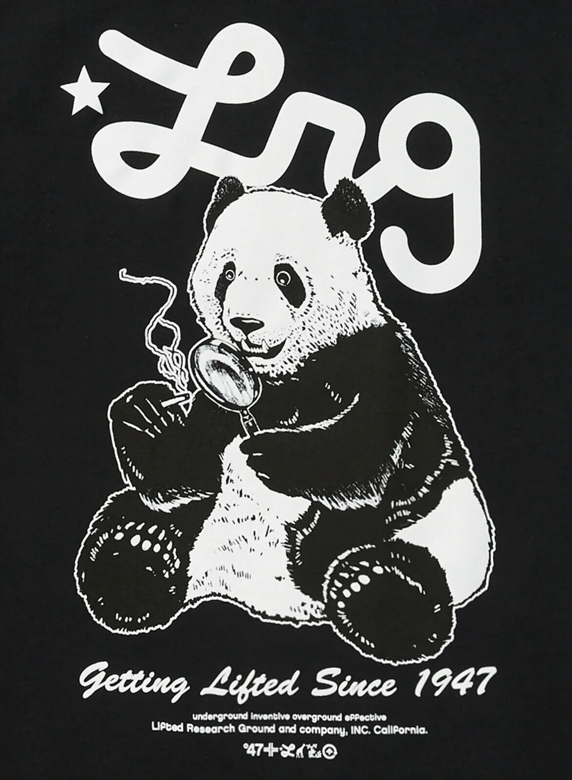 Lifted Research Group Mens LRG Panda Mag Lite 420 Collection Black Shirt NWT S gallery